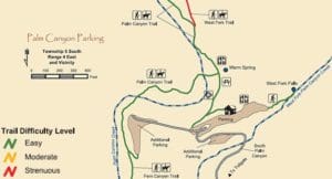 Map of Palm Canyon Hiking Trails - Palm Springs